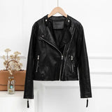 Women's leather short jacket - WOMONA.COM