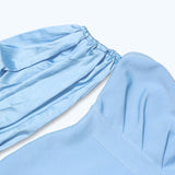 Pile Sleeve Dress - WOMONA.COM