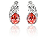 Crystal element earrings - WOMONA.COM