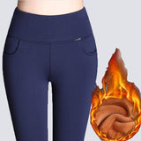 velvet padded leggings - WOMONA.COM