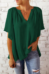 Half Sleeve T-Shirt Pullover Top - WOMONA.COM