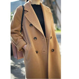mid-length woolen woolen coat - WOMONA.COM