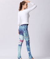 high waist print foot pants - WOMONA.COM