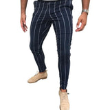 Striped men's casual pants - WOMONA.COM