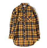 grid yellow black coat T-shirt Men - WOMONA.COM