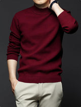 Knitted sweater long-sleeved T-shirt men - WOMONA.COM