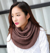 httpWarm thick solid color ladies scarf - WOMONA.COM