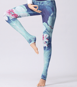 high waist print foot pants - WOMONA.COM