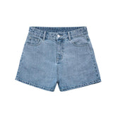 couple models denim shorts - WOMONA.COM
