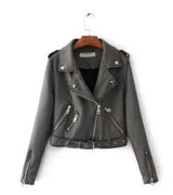 Suede Zipper Jacket - WOMONA.COM