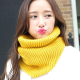 httpWarm thick solid color ladies scarf - WOMONA.COM