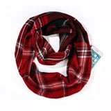 Cashmere plaid scarf invisible pocket bib - WOMONA.COM