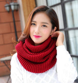 httpWarm thick solid color ladies scarf - WOMONA.COM