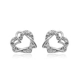 Rose Gold Color Stud Earrings - WOMONA.COM