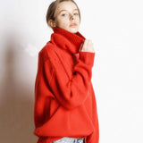 turtleneck short knitted sweater - WOMONA.COM