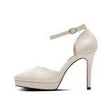 Single Shoes Hollow 10CM Strap - WOMONA.COM