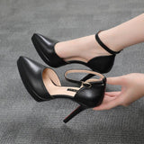 Single Shoes Hollow 10CM Strap - WOMONA.COM