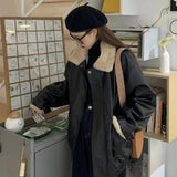 Retro Leather Warm Jacket - WOMONA.COM