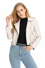 Fashion PU Leather Jacket - WOMONA.COM