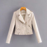 Fashion PU Leather Jacket - WOMONA.COM