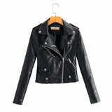 Fashion PU Leather Jacket - WOMONA.COM