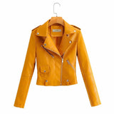 Fashion PU Leather Jacket - WOMONA.COM