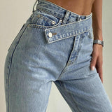 Distressed Light-colored Jeans - WOMONA.COM