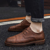 Men's Casual Leather Shoes - WOMONA.COM