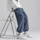 Wide-Leg Straight-Leg Sports Sweatpants - WOMONA.COM