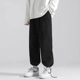 Wide-Leg Straight-Leg Sports Sweatpants - WOMONA.COM