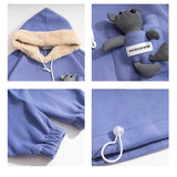 Bear Plush Hooded Sweater - WOMONA.COM