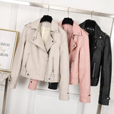 Slim Leather Jacket - WOMONA.COM