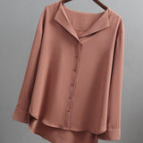 Lazy French Chiffon Shirt - WOMONA.COM
