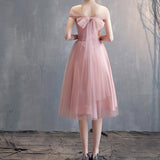 Simple Pink Evening Dress - WOMONA.COM