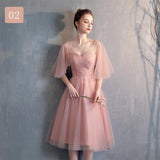 Simple Pink Evening Dress - WOMONA.COM