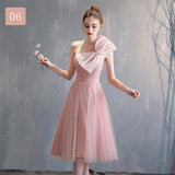 Simple Pink Evening Dress - WOMONA.COM