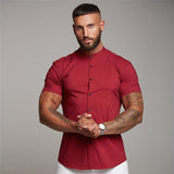 Short Sleeved Cardigan T Shirt Men - WOMONA.COM