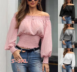 Ruffled Waist Chiffon Shirt T-Shirt - WOMONA.COM