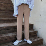 Straight Trousers Suit Pants - WOMONA.COM