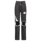 Fashion Jeans Irregular Pockets - WOMONA.COM