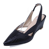 Mid-Heel Patent Leather Sandals - WOMONA.COM