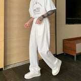Straight Wide Mopping Pants - WOMONA.COM