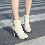 Ladies Leather Shoes Pointed Toe - WOMONA.COM