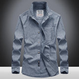 Casual Long-sleeved Shirt Men - WOMONA.COM