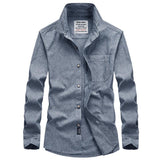 Casual Long-sleeved Shirt Men - WOMONA.COM