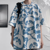 Panda Full Print Creative Short-sleeved T-shirt Men - WOMONA.COM