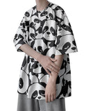 Panda Full Print Creative Short-sleeved T-shirt Men - WOMONA.COM