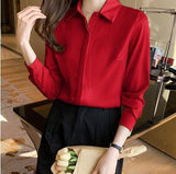 Satin Shirt Women - WOMONA.COM