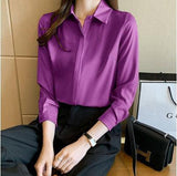 Satin Shirt Women - WOMONA.COM