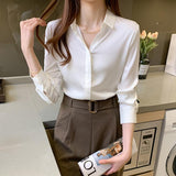 Satin Shirt Women - WOMONA.COM